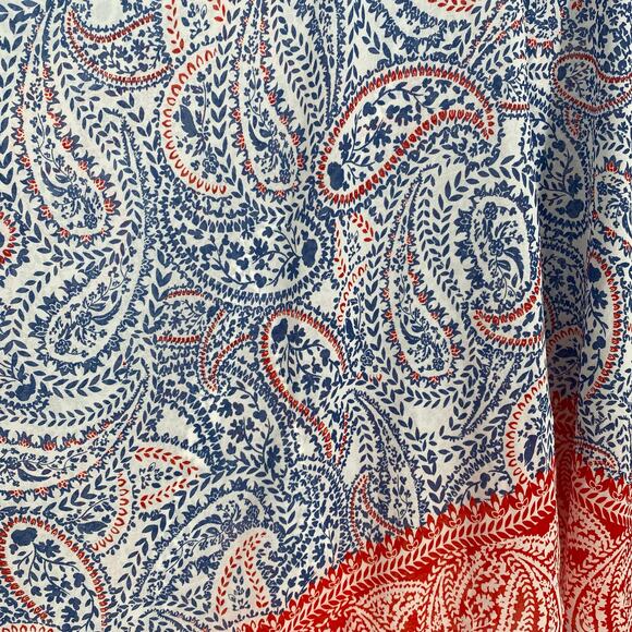 Ariat Shawl Women’s Small Blue & Red Paisley Oversized Lightweight Feminine - Picture 6 of 10